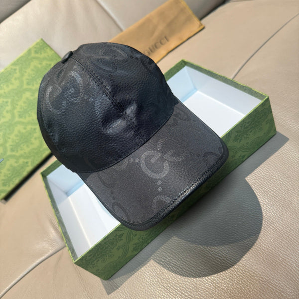 Gucci Logo Canvas Cowhide Jacquard Hat 211631