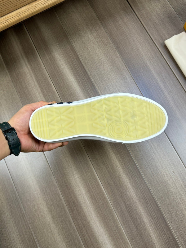 LV TRAINER SNEAKER IN GREY PASTEL MONOGRAM DENIM