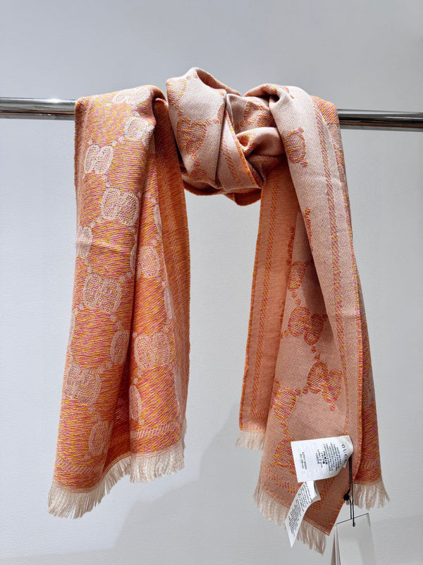 SCARF 195 CM IN MELON ORANGE WOOL 399810