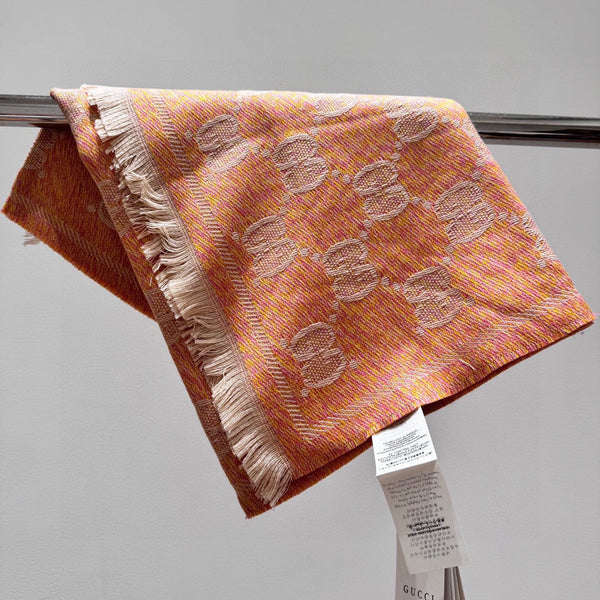 SCARF 195 CM IN MELON ORANGE WOOL 399810