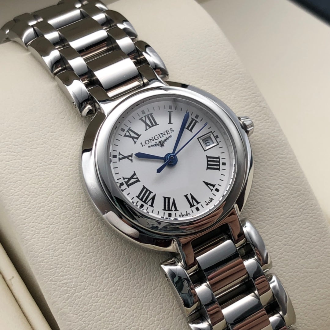 PRIMALUNA 30MM QUARTZ STAINLESS STEEL CASE WHITE DIAL
