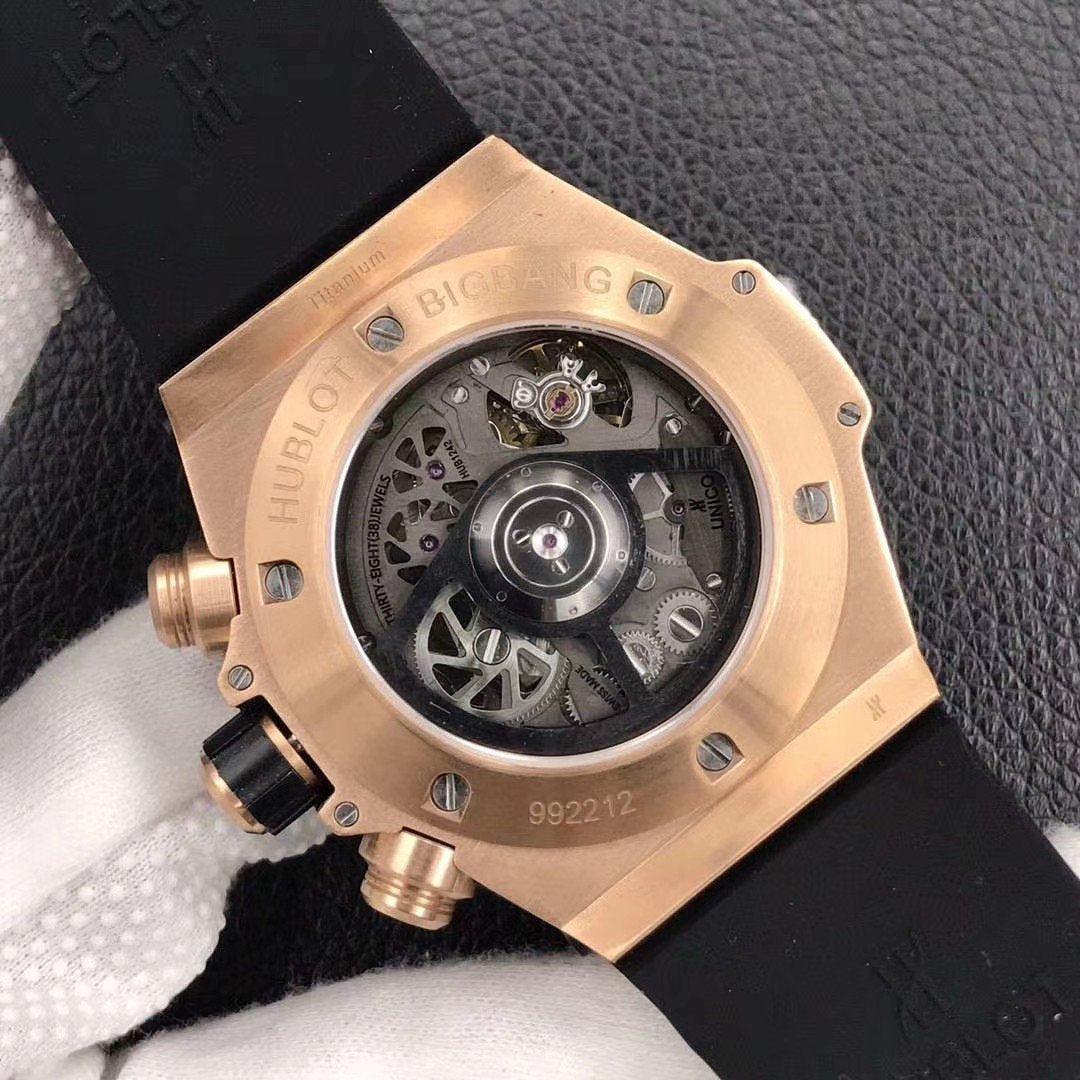 BIG BANG UNICO 45MM ROSE GOLD BLACK DIAL