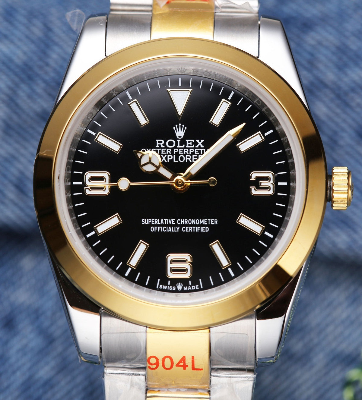 EXPLORER 41MM GOLD STEEL BLACK DIAL