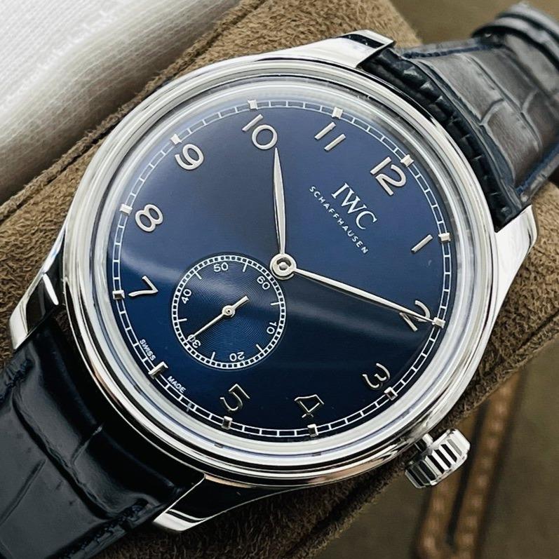 PORTUGUESE HAND-WOUND STEEL CASE BLACK DIAL