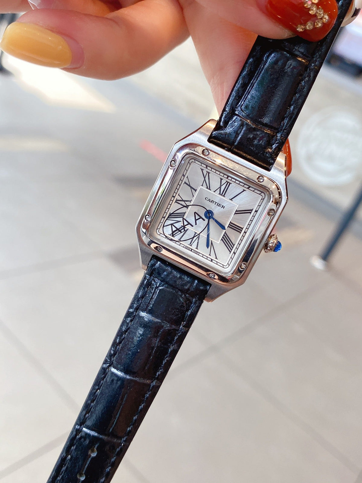 SANTOS DE CARTIE QUARTZ 28MM STEEL CASE