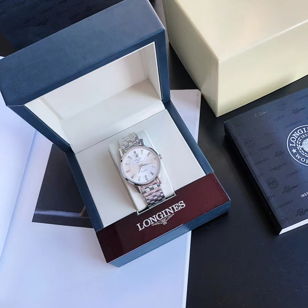 CONQUEST STAINLESS STEEL WHITE DIAL