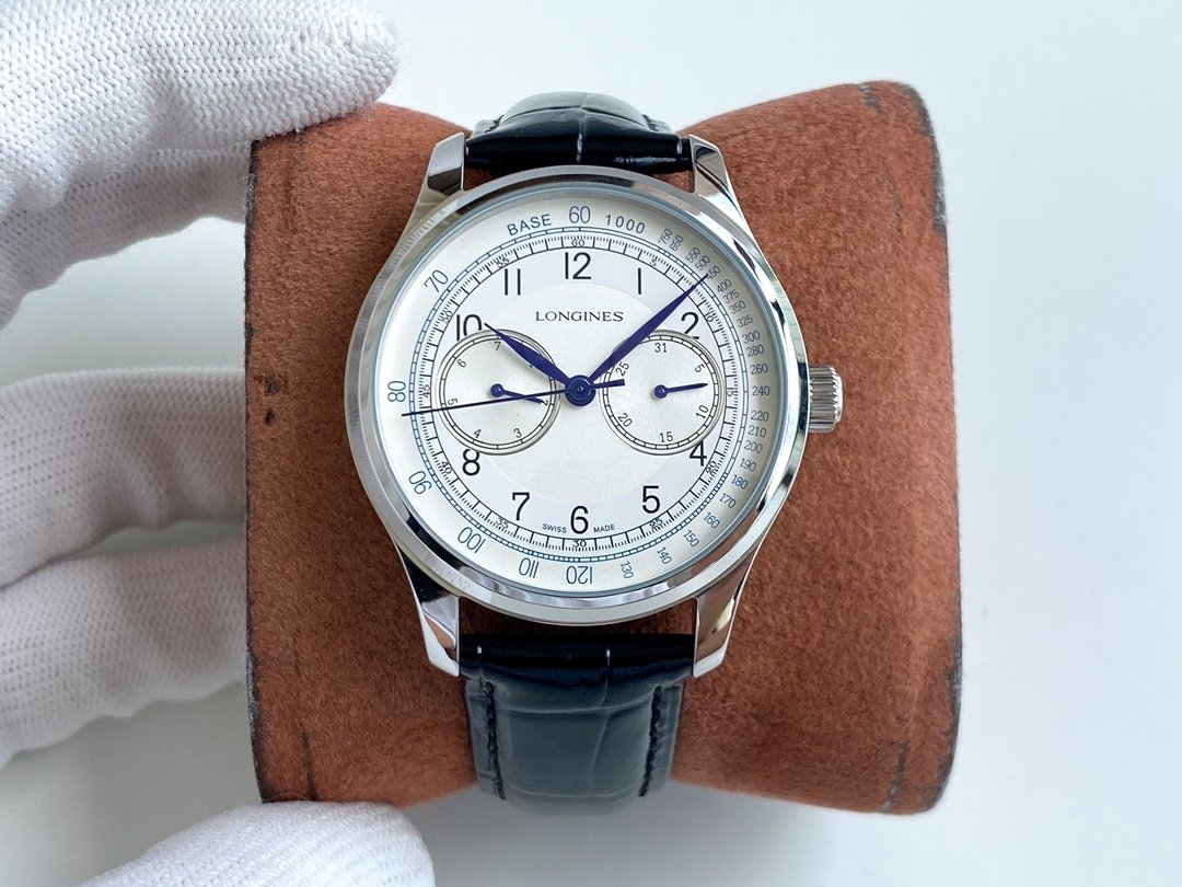 LONGINES 40MM STEEL DAY-DATE LEATHER