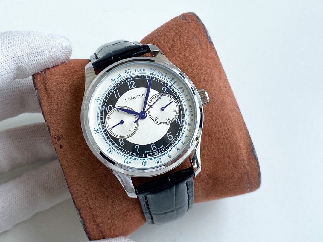 LONGINES 40MM STEEL DAY-DATE LEATHER