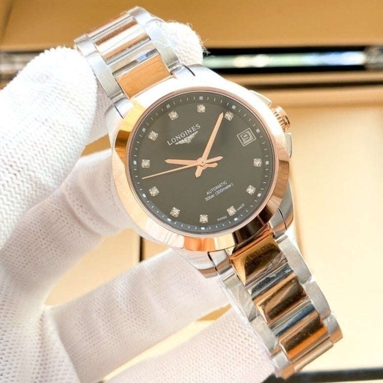 RECORD 32MM AUTOMATIC STAINLESS STEEL MOP DIAL