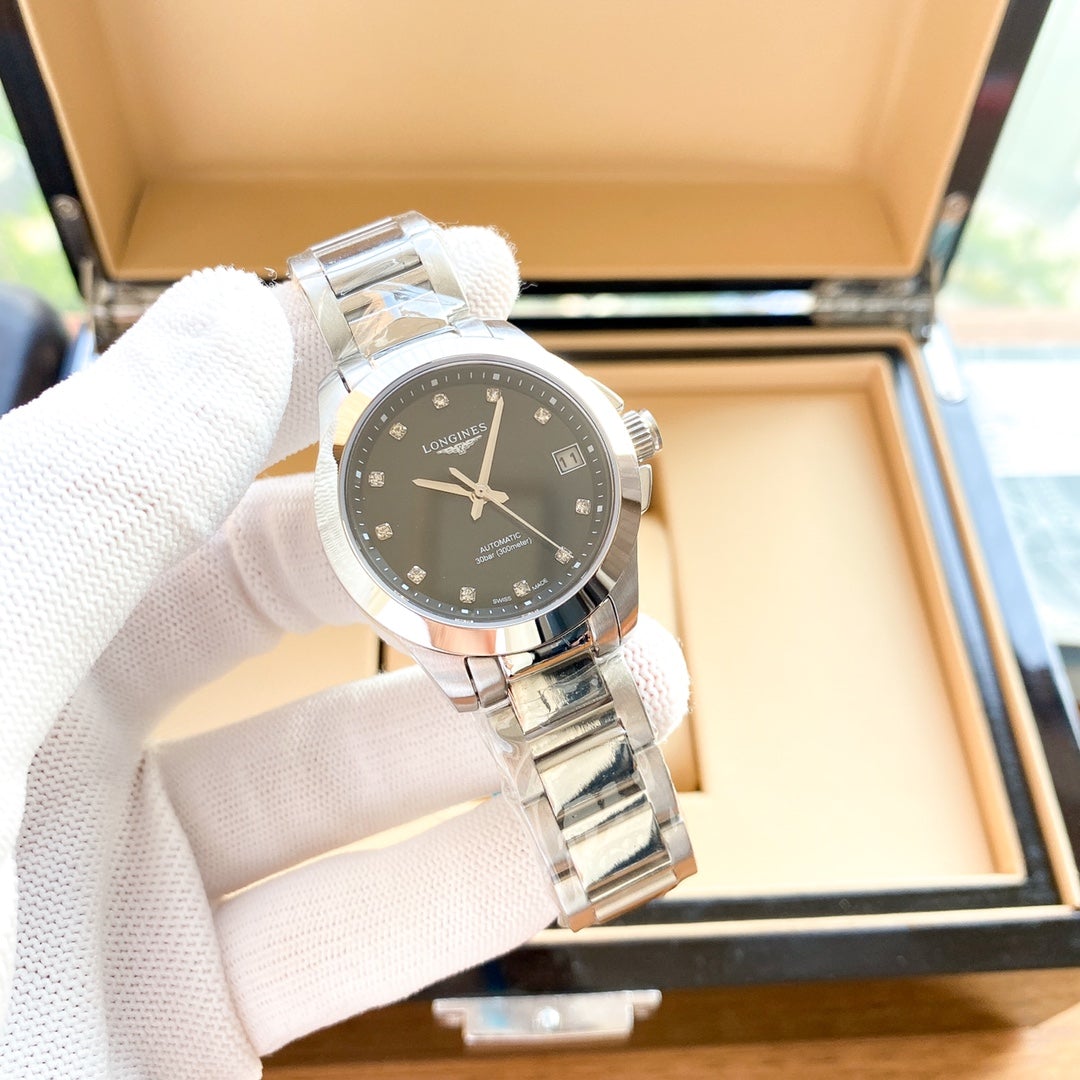 RECORD 32MM AUTOMATIC STAINLESS STEEL MOP DIAL