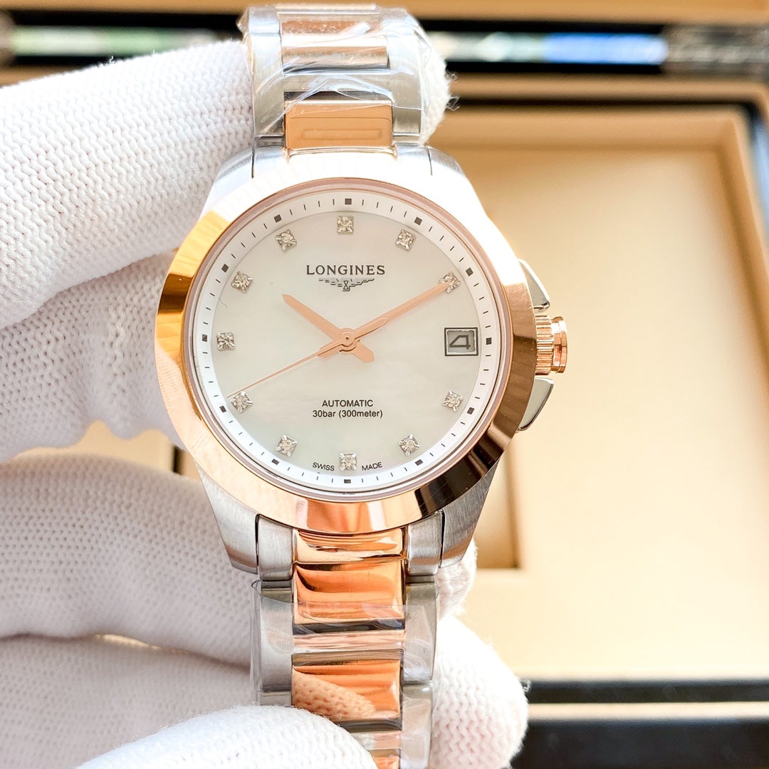 RECORD 32MM AUTOMATIC STAINLESS STEEL MOP DIAL