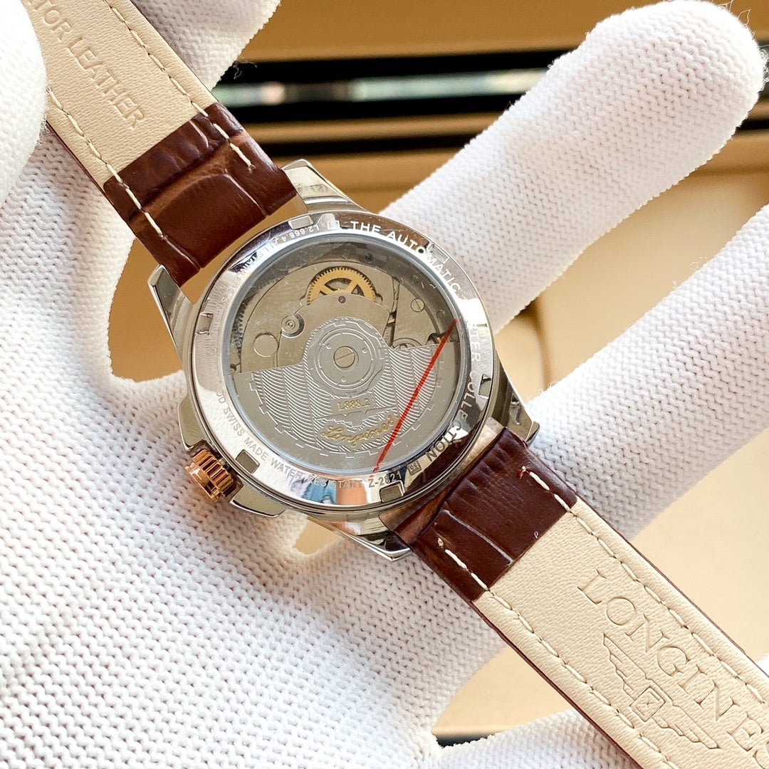 RECORD 32MM AUTOMATIC MOP DIAL LEATHER