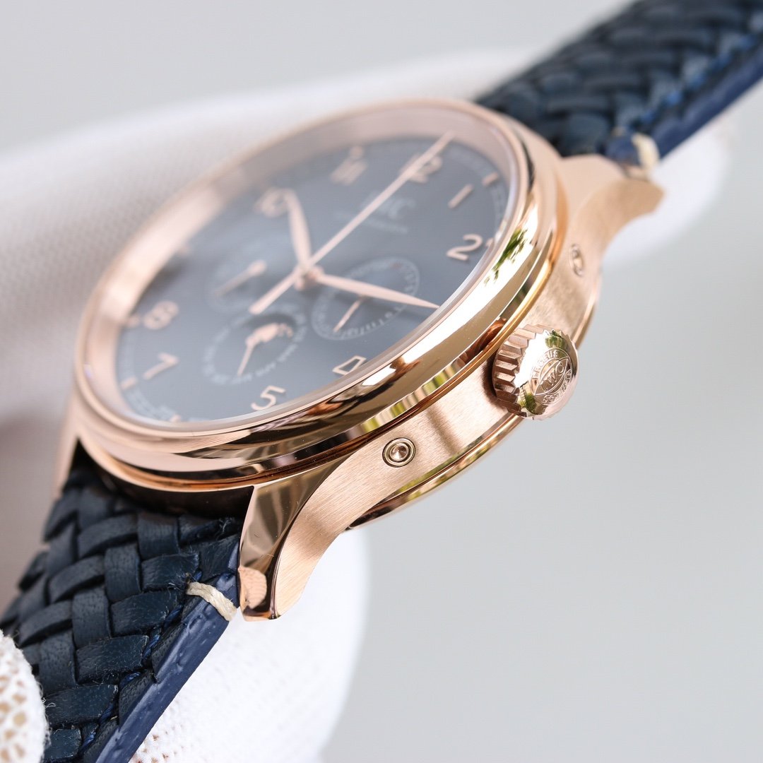 PORTUGUESE PERPETUAL ANNUAL CALENDAR 43MM ROSE GOLD BLUE DIAL