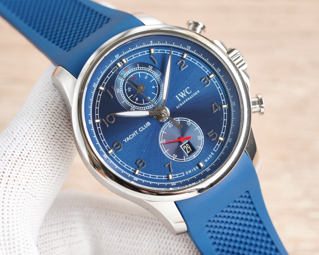 PORTUGUESE YACHTCLUB 45MM STEEL CASE ALL BLUE DIAL CHRONOGRAPH