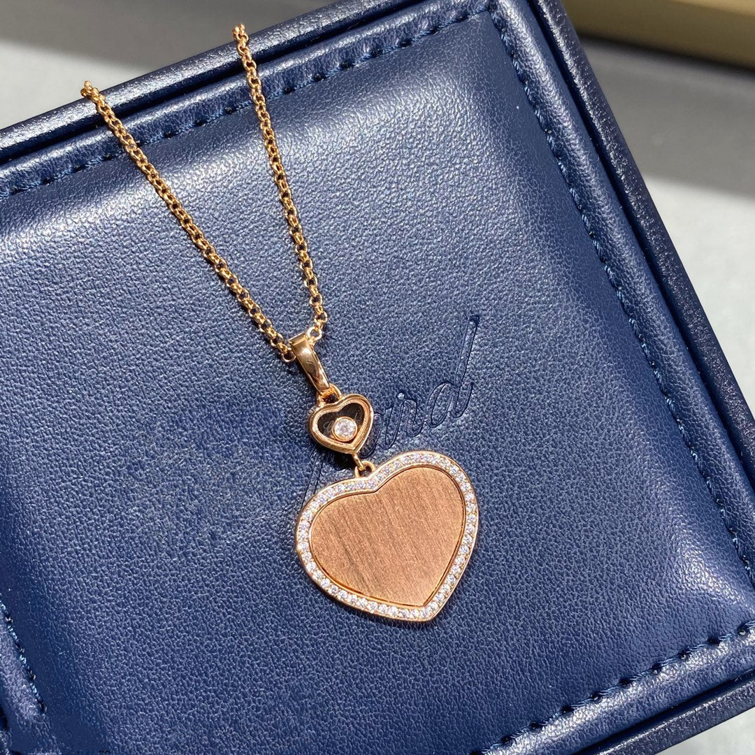 HAPPY HEART GOLD DIAMOND NECKLACE