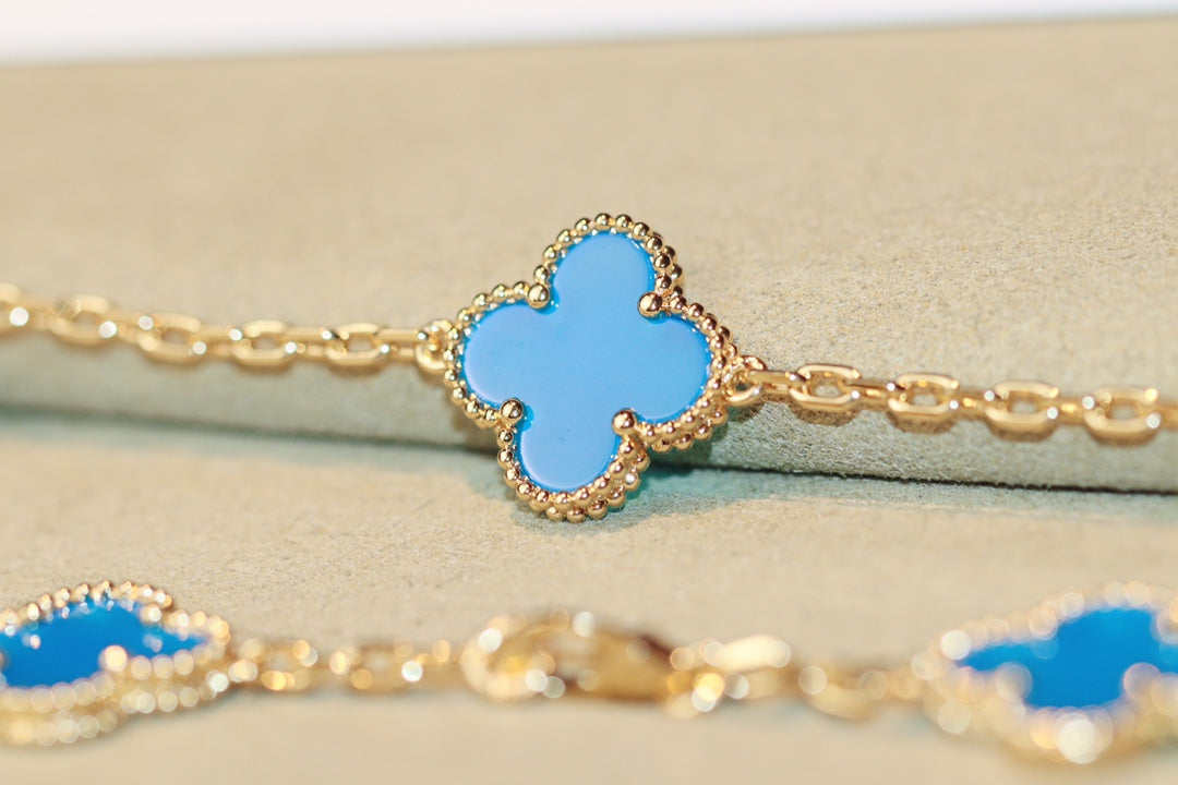 CLOVER 20 MOTIFS TURQUOISE GOLD