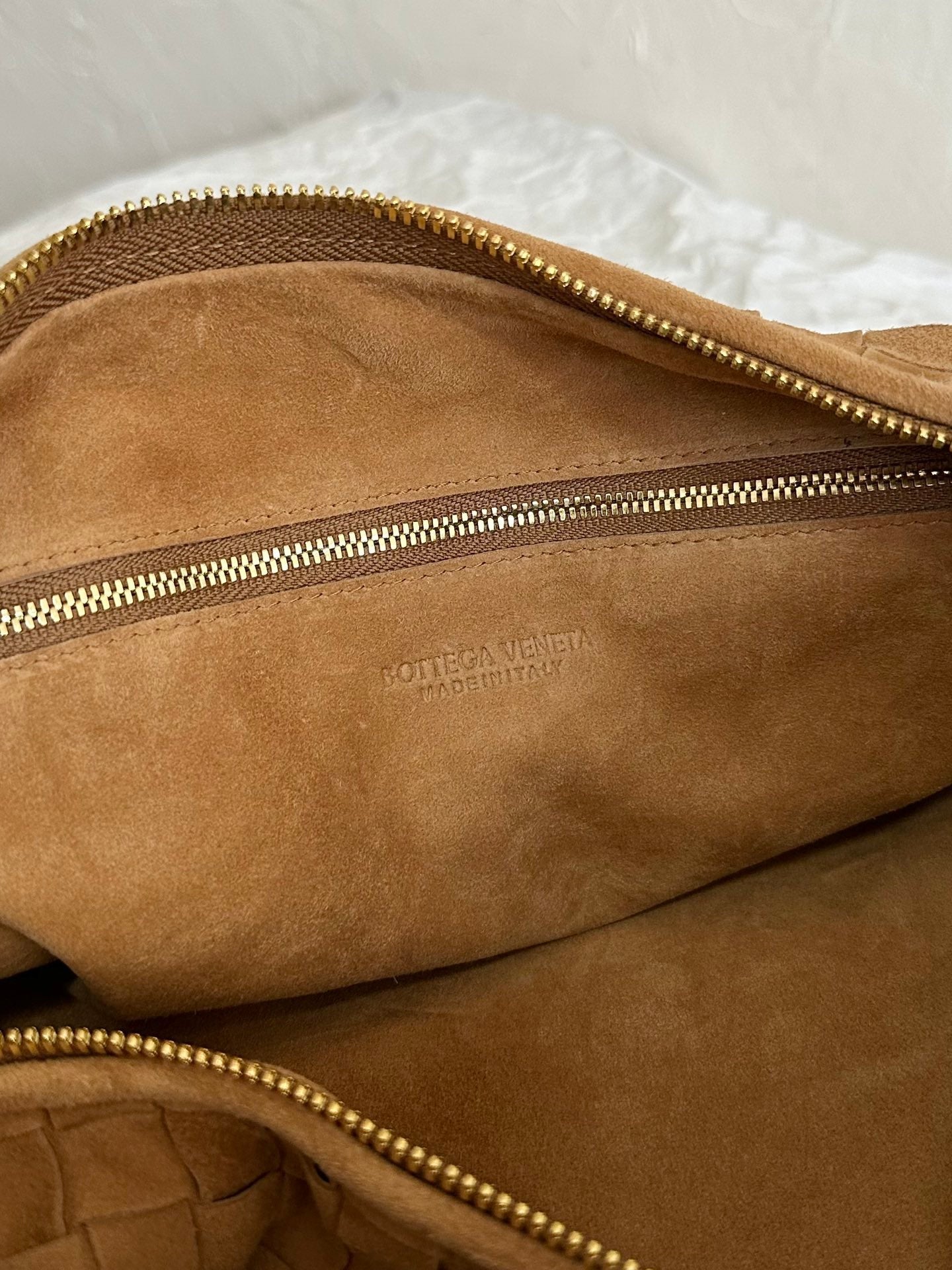 BV SMALL JODIE 36CM BROWN SUEDE LEATHER