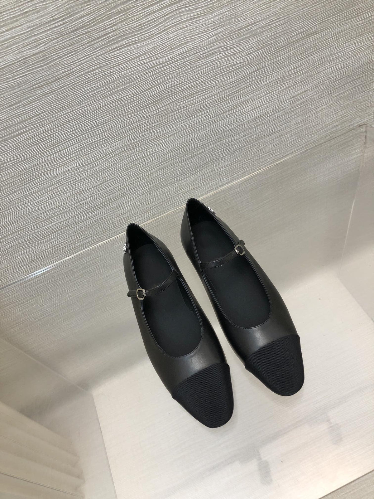mary janes black lambskin grosgrain
