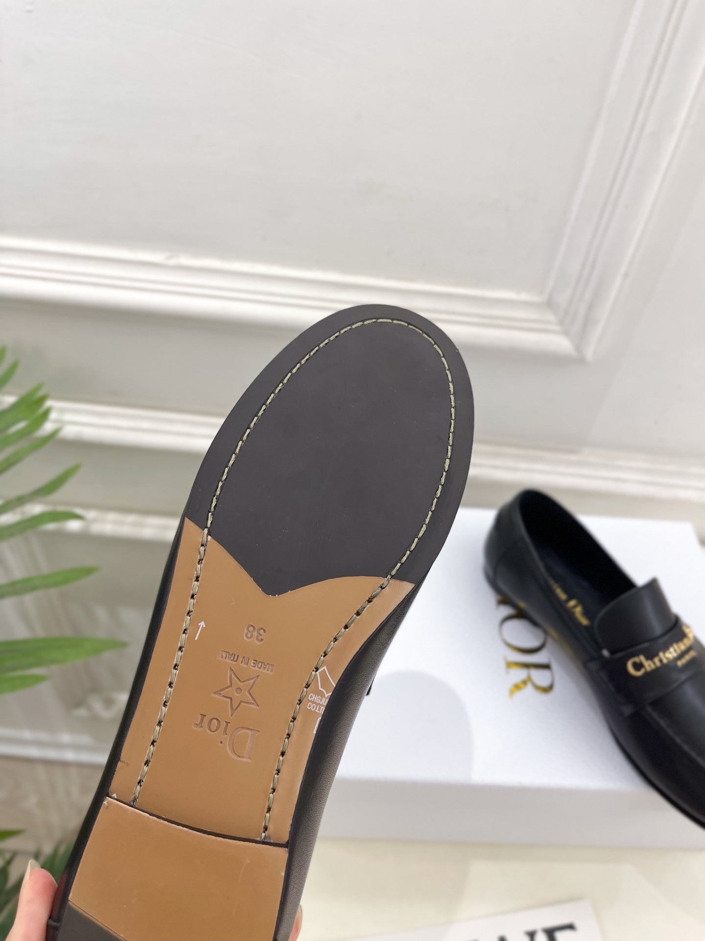 Dior 25 Boy Loafer Black Gold Calfskin 172794