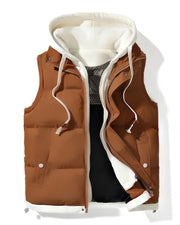 VELORA - Soft Shell Hooded Puffer Gilet VEV41957