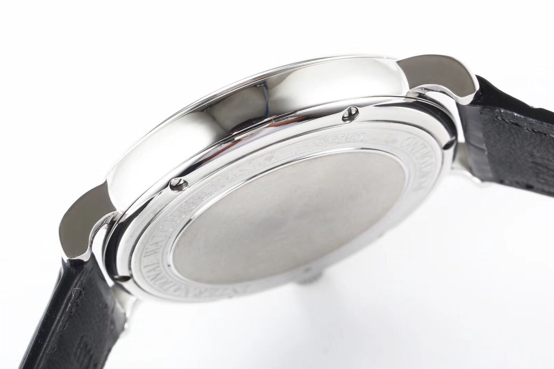 IWC Portofino 40mm Cream Dial Steel Case Black Leather Strap
