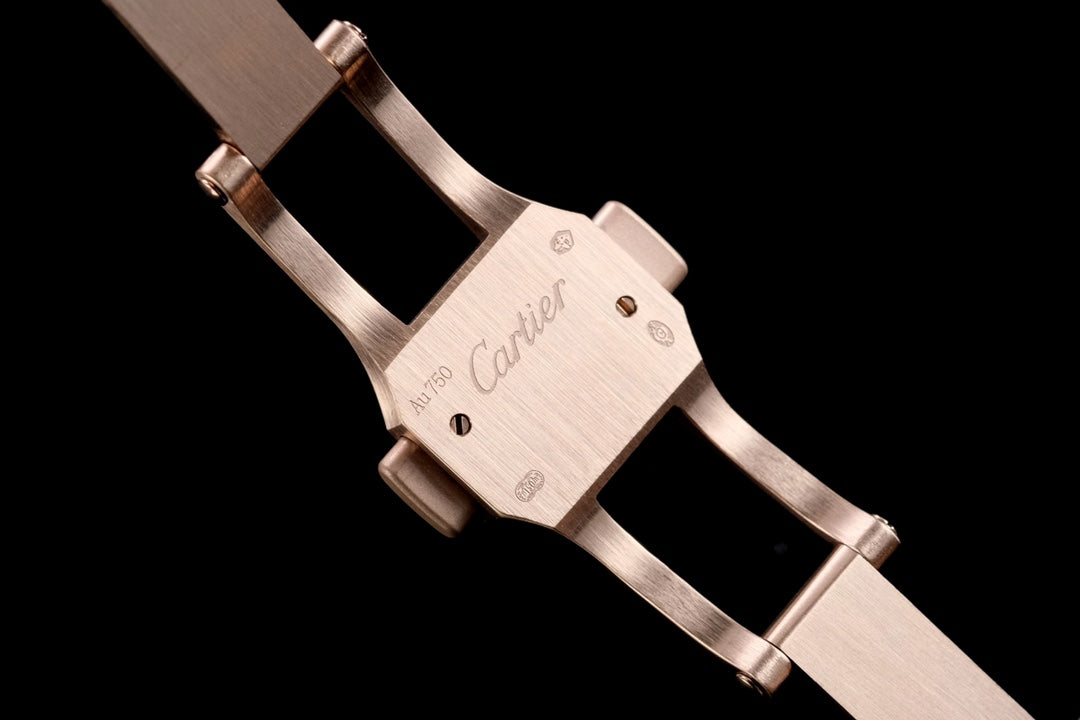 pasha 35mm automatic pink gold white dial diamond bezel