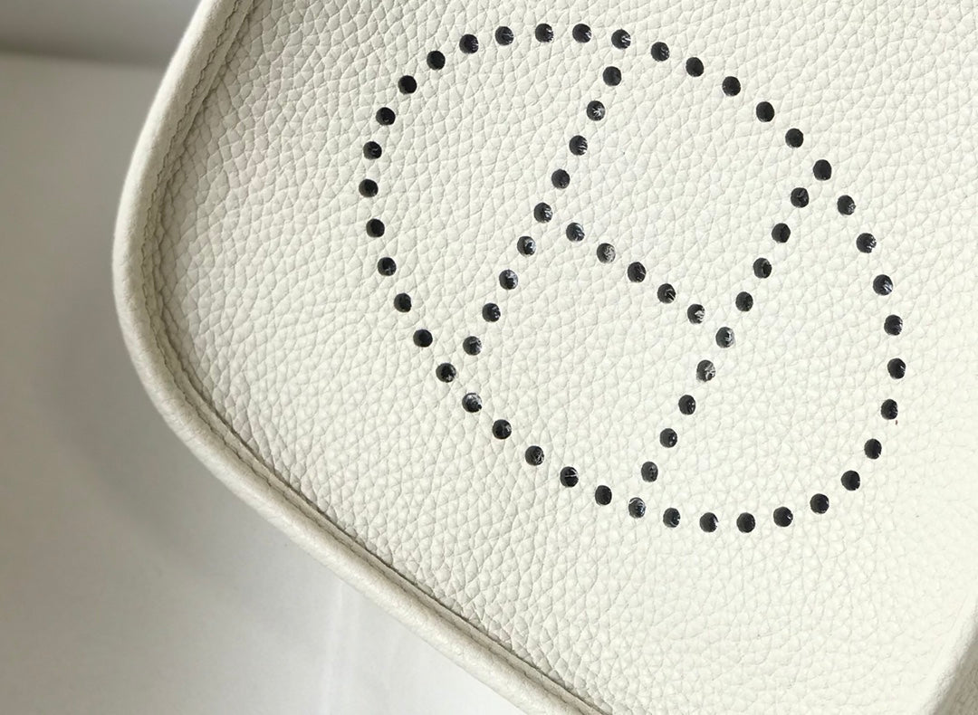 Mini Evelyne 18cm White Togo Ghw