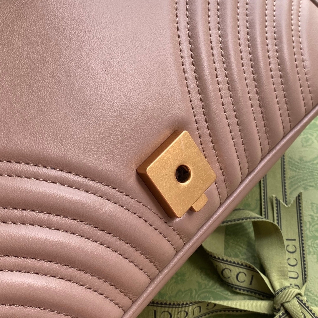 gg marmont 26cm beige calfskin gold hardware