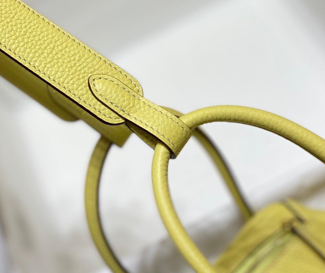 HM LINDY 30 BAG LEMON TAURILLON CLEMENCE LEATHER