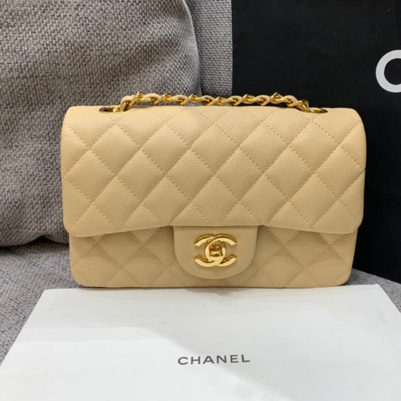 flap bag mini 20cm caviar gold hardware