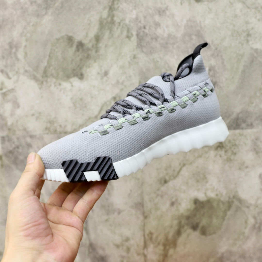 HM FLEX SLIP-ON SNEAKER LIGHT GRAY WOVEN FABRIC