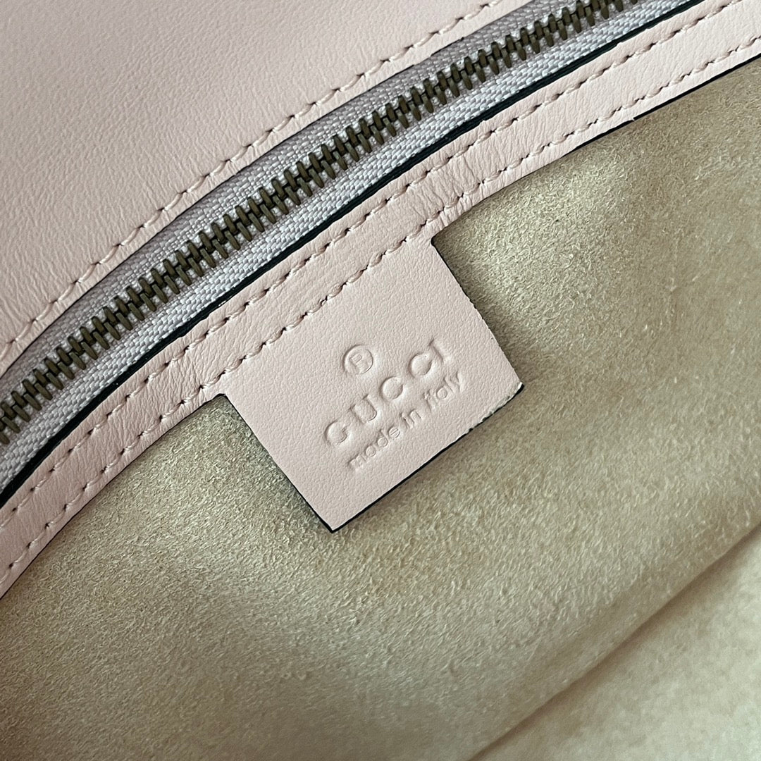 gg marmont 26cm nude mattelasse leather gold hardware