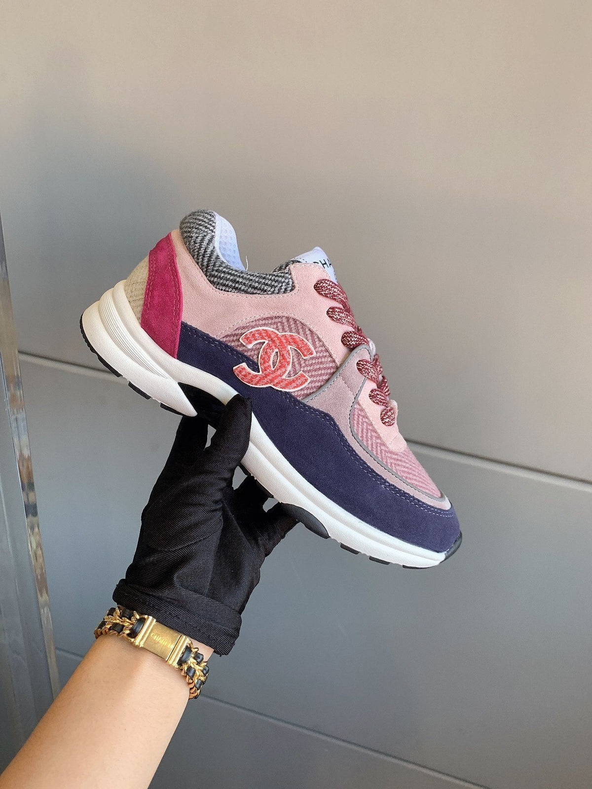 CC Sneaker In Multicolor Suede 145632
