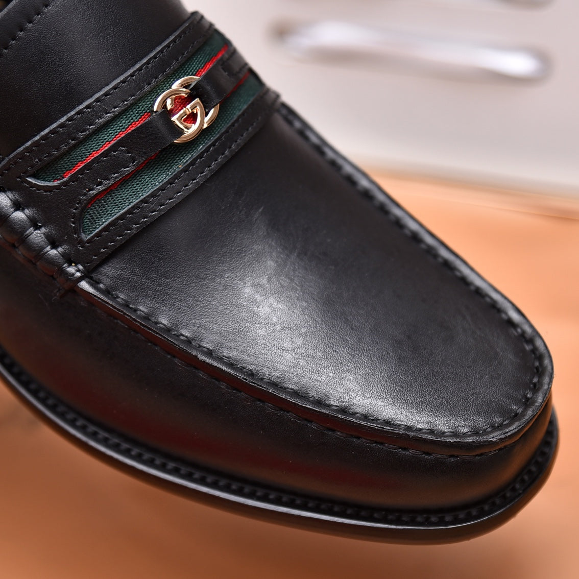GG Men's Loafer Black Cowhide 522700