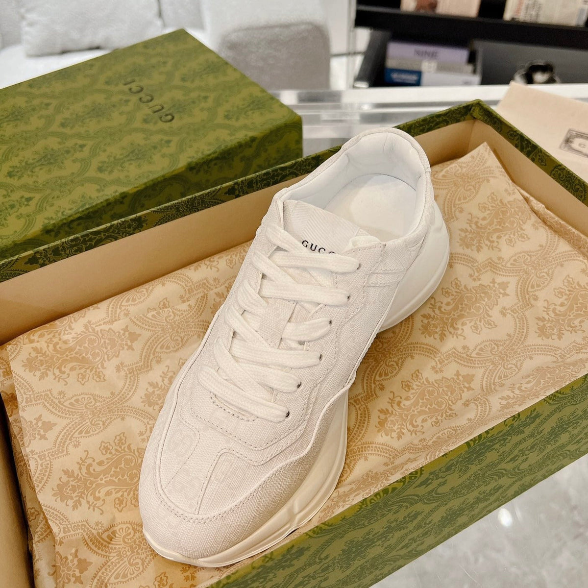 GG 100 RHYTON SNEAKER Creamy White