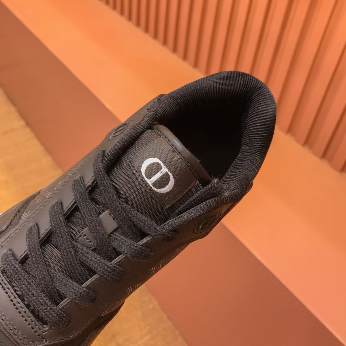 CD B27 LOW-TOP SNEAKER BLACK MESH CALFSKIN