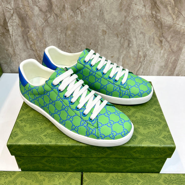 GG Men's Supreme Sneaker Green Canvas 525927