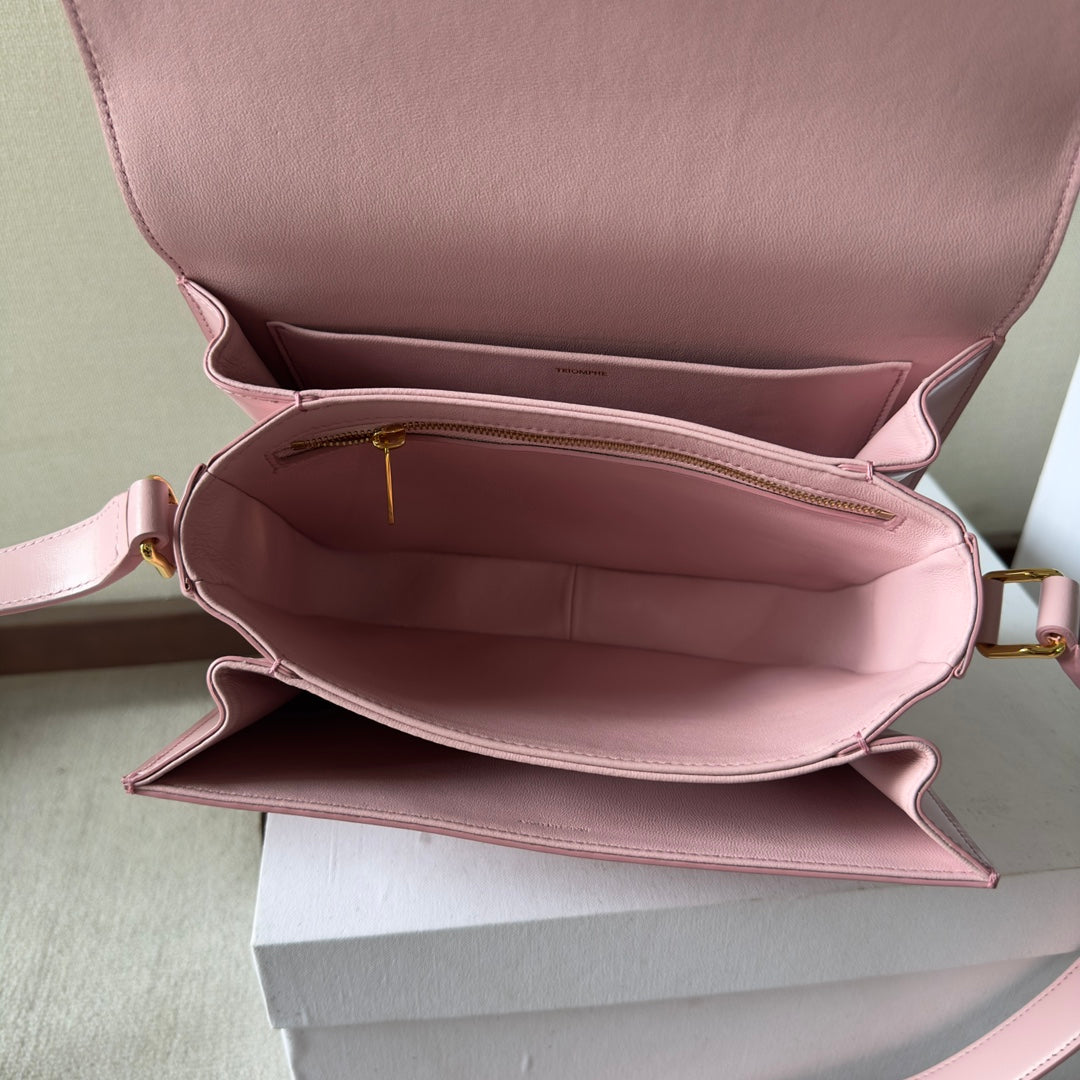 classique triomphe 22 pink calfskin gold hardware