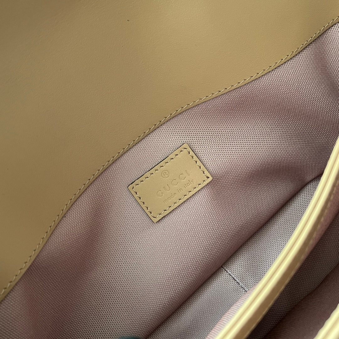 gg marmont 26cm all beige calfskin