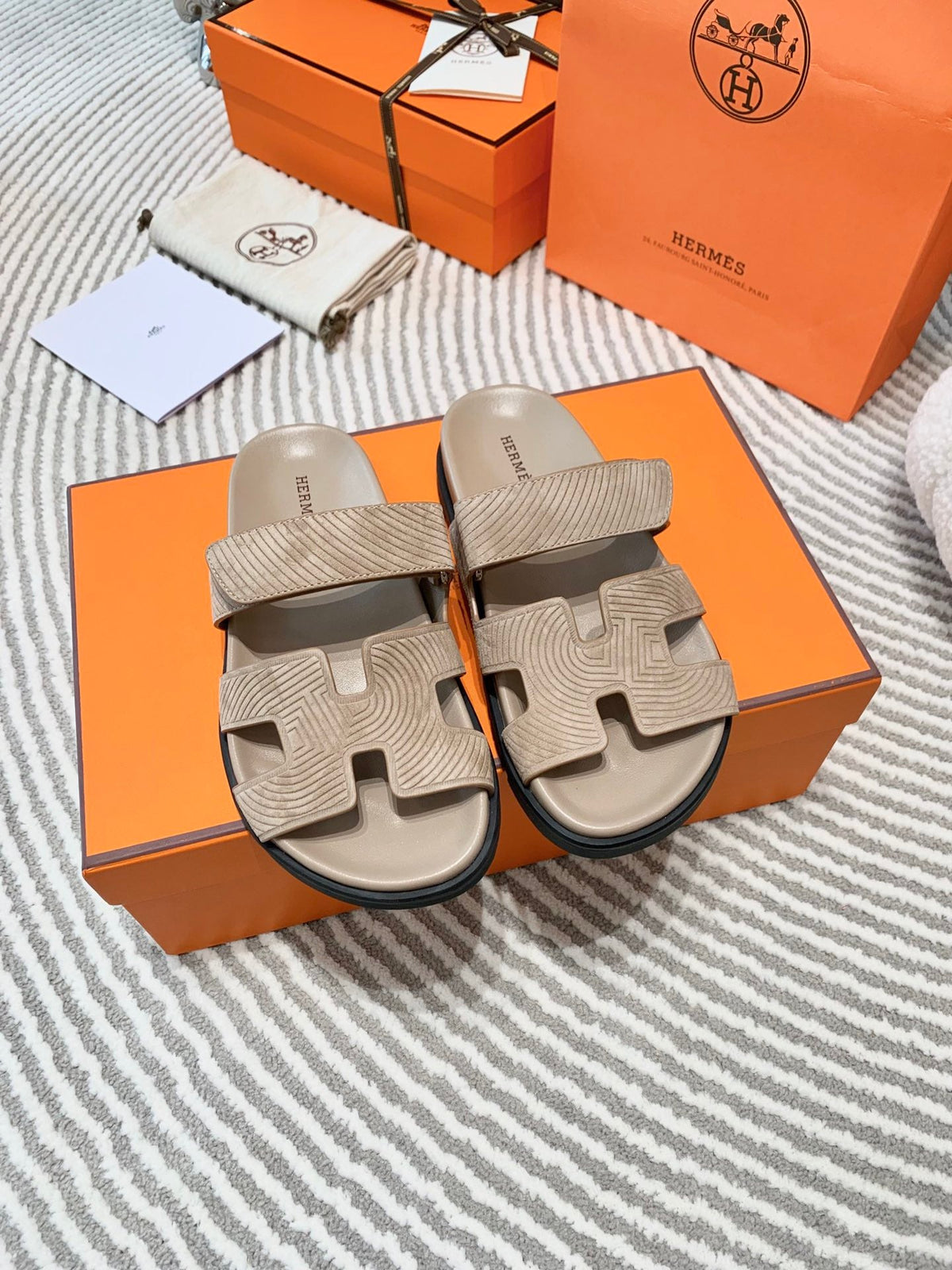 HM Chypre Sandal Beige Suede 963236