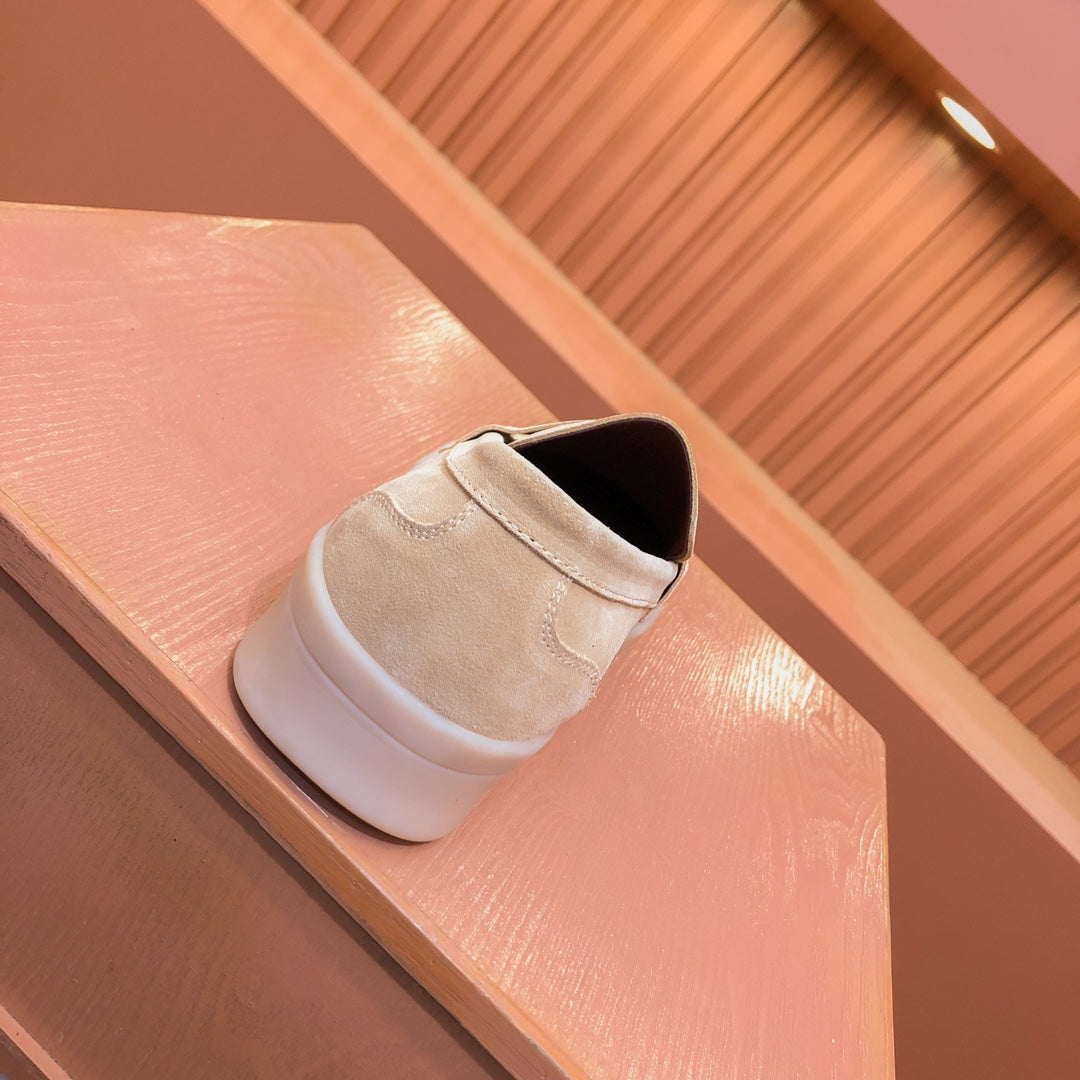 LP RETRO SUMMER WALK LOAFERS PEACH SUEDE