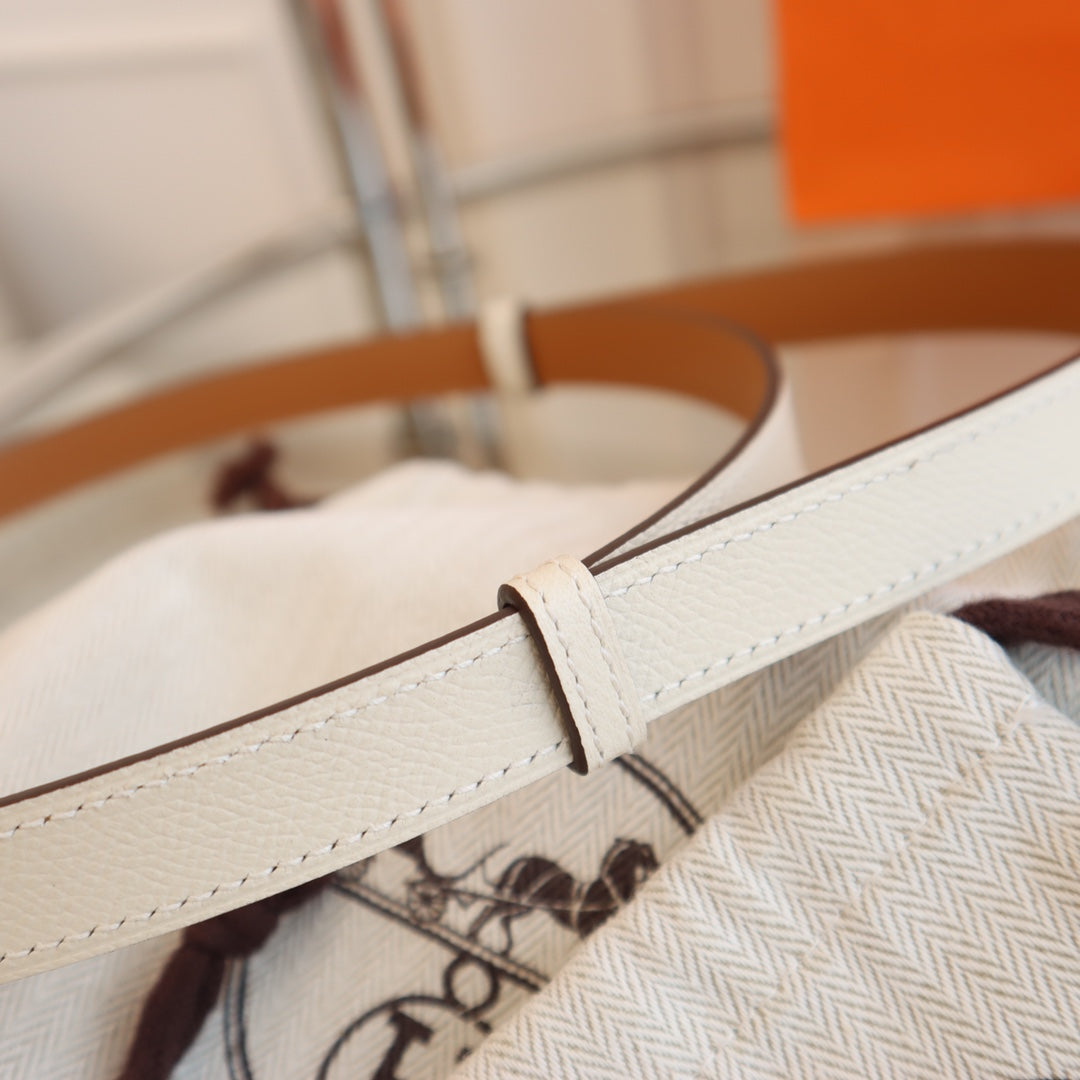 hm kelly belt 18mm white epsom leather