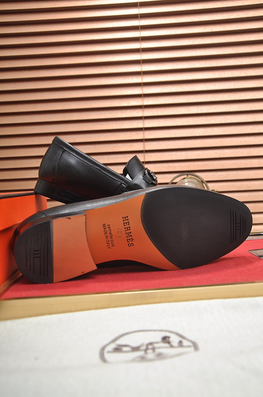 HM HORSEBIT LOAFER BLACK CALFSKIN