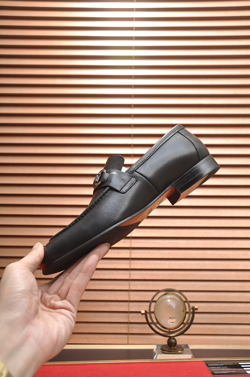 HM HORSEBIT LOAFER BLACK CALFSKIN