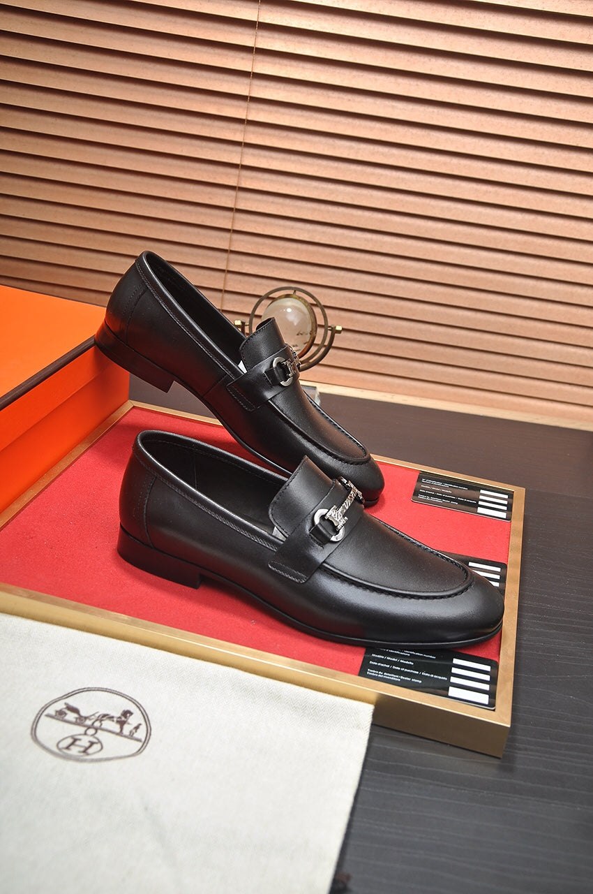 HM HORSEBIT LOAFER BLACK CALFSKIN
