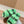 LAMB WOOL SLIPPER GREEN AND BLACK