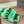LAMB WOOL SLIPPER GREEN AND BLACK