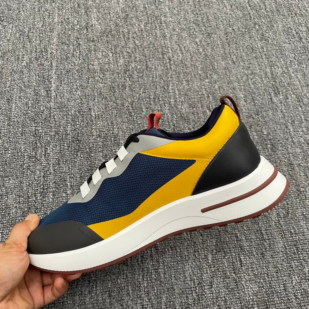 LP BRUNELLO SNEAKERS MULTI - CHARCOAL AND NAVY MESH CALFSKIN