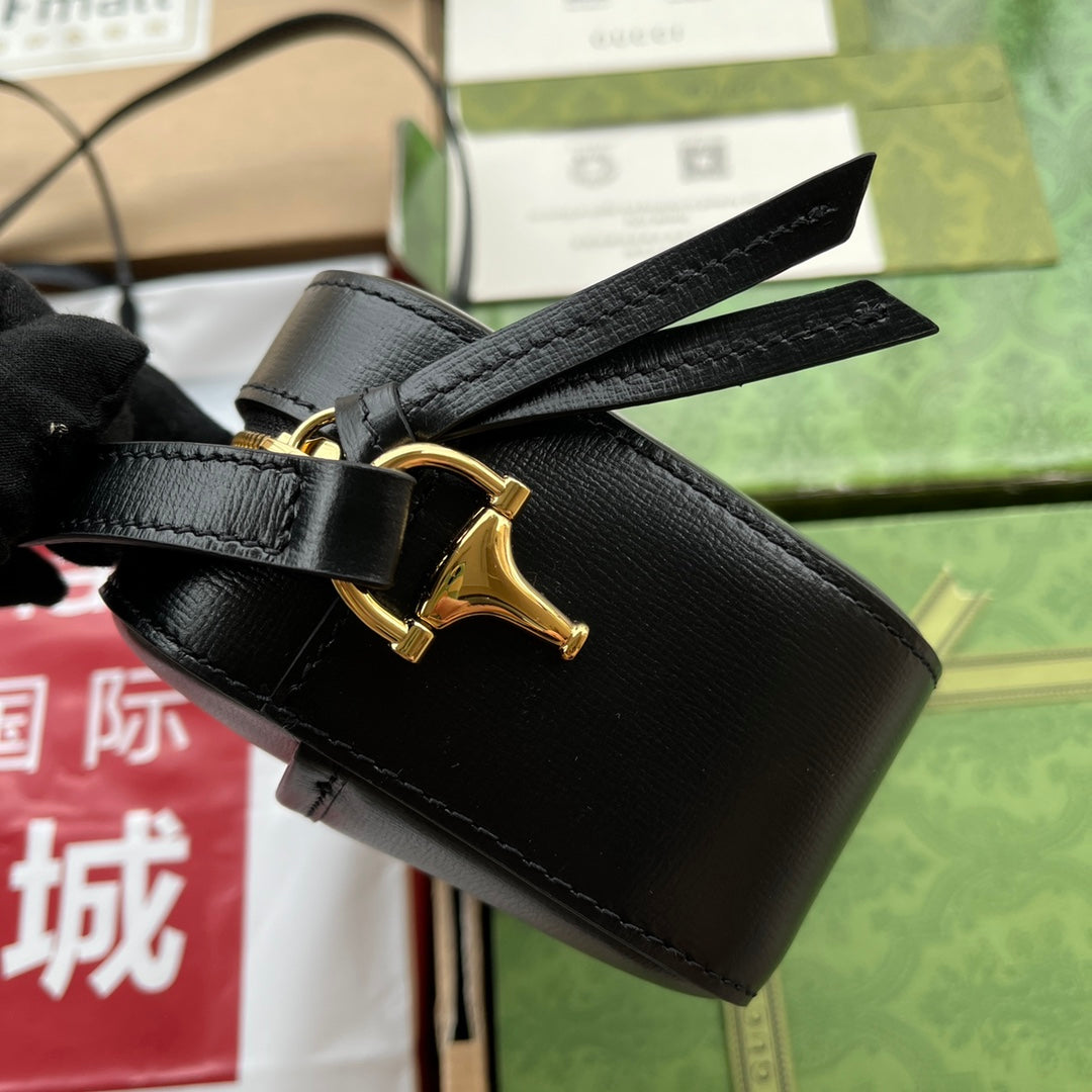 Gucci Horsebit 1995 Small Bag Black Leather 240124