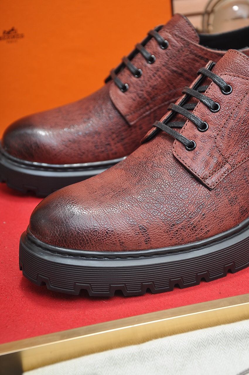 HM DANIEL TRAMPING SHOE CHESTNUT WRINKLE CALFSKIN